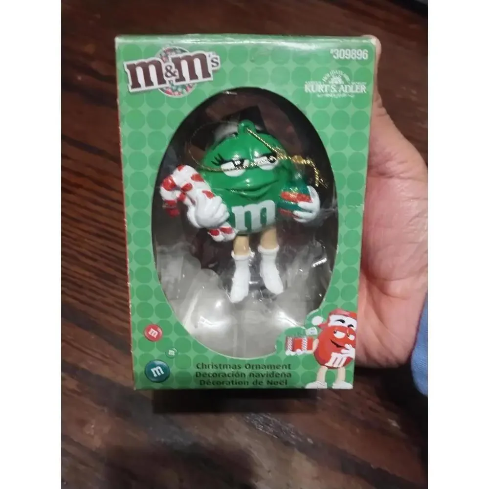 Y2K Kurt Adler Grenn M&M Christmas Ornaments‎